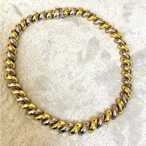 Vintage Italy 925 Sterling Silver San Marco 16” Necklace 49.6g